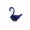 Подставка "Лебедь" ECHT в бело-синих тонах, выдувное стекло, ручная работа, 16 x 16 см, Германия, 1960-70гг.