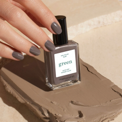 Manucurist Green Clay 15ml, Лак для ногтей Clay (Франция), 15мл, стойкое покрытие без сколов, безопасная растительная формула 9 Free 