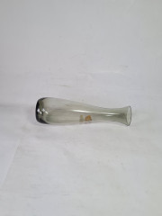 Ваза винтажная Dietsche, темно-серое стекло, 21 x 6 см, Германия, 1970-1980гг.