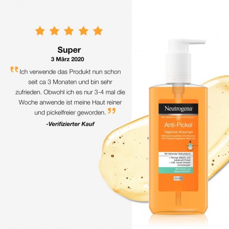 Neutrogena Anti-Pickel Tagliches Waschgel  Гель для ежедневного умывания против прыщей 200мл