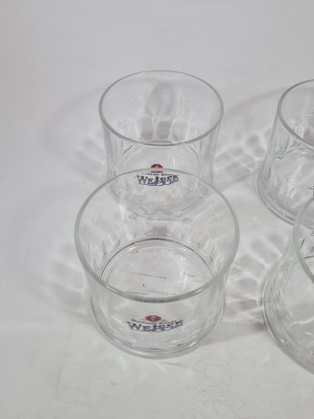 Стакан для пива винтажный Berliner Kindl Weisse, стекло, 0.3 л, 4 шт., Германия, 1960-70гг.