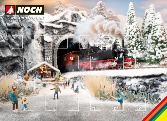 NOCH 15999 Adventskalender, NOCH адвент-календарь с миниатюрными фигурками для моделизма, 25 фигурок