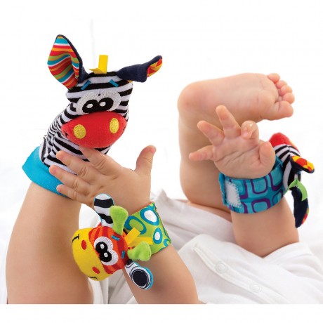 Playgro Playgro Geschenkset Dschungelfreunde mit Hand- und Fussgelenksrasseln Подарочный набор друзей джунглей Playgro с погремушками на запястье и лодыжке