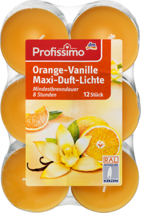 Profissimo Maxi-Аромо-свеча Апельсин-ваниль , 12 шт