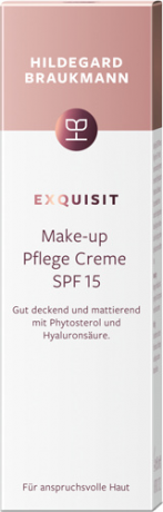 Hildegard Braukmann EXQUISIT Make-up Pflege Creme SPF 15, 50 ml, Hildegard Braukmann тонирующий уходовый крем для лица для всех типов кожи, SPF 15, 50 мл