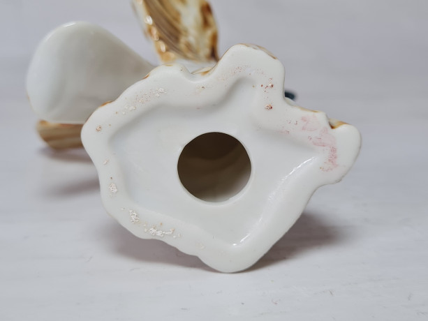 Фигурка "Воробей на ветке", 9 x 8 см, Германия, 1960-70гг.