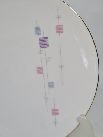 Чайное трио винтажное Schumann Arzberg Bavaria в пастельных тонах, фарфор, Германия, 1970-80гг.