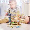 baobe Kugelbahn Murmelbahn Holzauto-Spur Lernspielzeug Мраморная дорожка Мраморная дорожка Деревянная автомобильная дорожка Развивающие игрушки