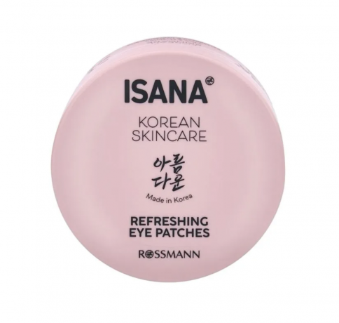 Isana Korean Skincare Refreshig eye patches, Патчи для ухода за кожей области глаз, с CICA и гиалуроновой кислоты, 30 пар