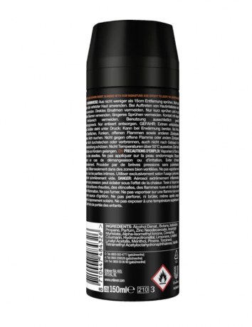 AXE Bodyspray Leather & Cookies, Дезодорант-спрей для тела AXE Leather & Cookies 150 мл