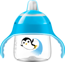 Philips AVENT „Pinguin“-Стаканчик для питья : Sip, No Drip Becher 200ml (blau), 1 шт
