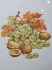 Plankenhammer Floss Bavaria Круглое блюдо "Виноград и орехи", 27см, Германия, 1960-70гг.