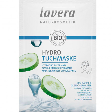 LAVERA Hydro Tuchmaske, 21 ml, Лавера Тканевая маска для лица для интенсивного увлажнения, гиалуроновая кислота, 21 мл