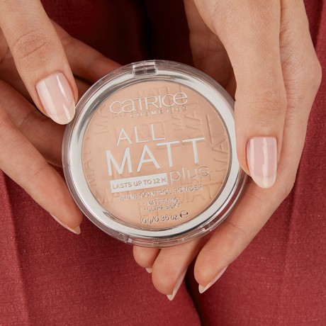 Catrice Puder All Matt Plus Shine Control Powder, Катрис Матирующая компактная пудра 12 часов, Transparent 010, 10г.