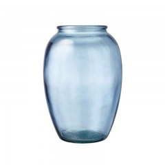 Bitz Bitz Kusintha - Glas blue Vase h: 25 cm / d: 11 cm Bitz Kusintha - Стеклянная синяя ваза В: 25 см / Г: 11 см