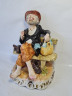 Статуэтка винтажная Capodimonte "Старик на скамейке", фарфор, 27 x 19 см, Италия, 1960-70гг.