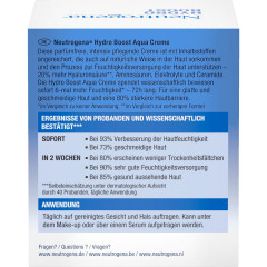 Neutrogena Hydro Boost Aqua Creme, 50 ml, Neutrogena Hydro Boost Aqua Creme Насыщенный крем с гиалуроновой кислотой и церамидами для сухой кожи, без отдушки, 50 мл