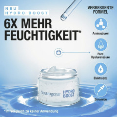 Neutrogena Hydro Boost Aqua Creme, 50 ml, Neutrogena Hydro Boost Aqua Creme Насыщенный крем с гиалуроновой кислотой и церамидами для сухой кожи, без отдушки, 50 мл