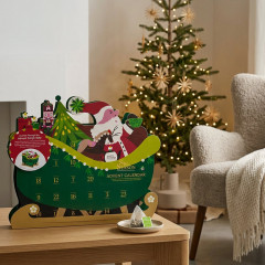 English Tea Shop Bio Tee Schlittenfahrt Adventskalender, чайный адвент-календарь в форме саней, 24 пирамидки, 12 вкусов