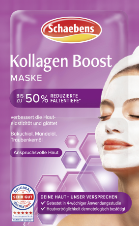 Schaebens Kollagen Boost Maske 2 x 5 ml, Кремовая маска с коллагеном для упругости и гладкости кожи, 2 × 5 мл