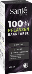 SANTE 100% Pflanzenhaarfarbe mit 3-Fach Pflegekomplex SCHWARZ 05, 100 g, Санте Растительная краска для волос Schwarz 05, чёрный оттенок, с ухаживающим комплексом, 100 г