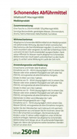 Altapharma Schonendes 250ml, Мягкое слабительное для детей и взрослых, 250мл