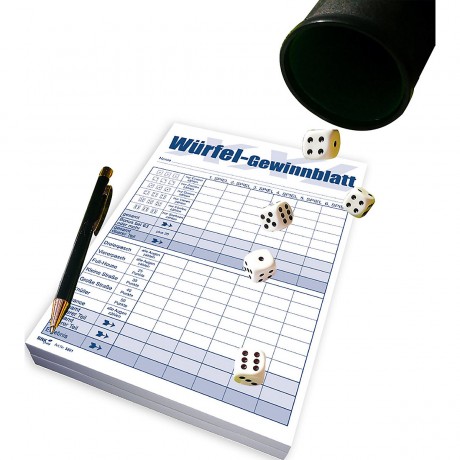 RNK Verlag XXL-Block Wurfelspiel-Gewinnblatt Выигрышная рука в игре с кубиками XXL