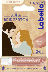 Labello Bridgerton Peach Tea, Бальзам для губ с маслом ши и витамином E для питания и мягкости, аромат персика, лимитированная серия, 4,8 г