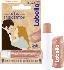 Labello Bridgerton Peach Tea, Бальзам для губ с маслом ши и витамином E для питания и мягкости, аромат персика, лимитированная серия, 4,8 г