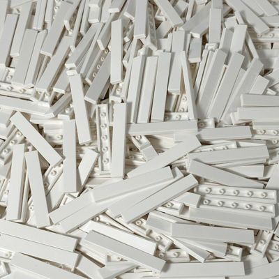 LEGO LEGO 1x6 Fliesen Weiss - 50x - White tile 6636 LEGO 1x6 Плитки Белые — 50x — Белая плитка 6636