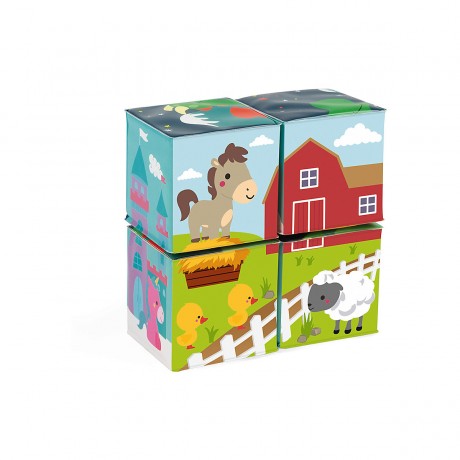 Janod Badespielzeug Motiv-Wurfel Игрушка для ванной в виде куба