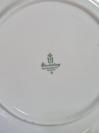 Чайное трио винтажное Winterling Kirchenlamitz Bavaria с розовыми розами и золотистым декором, фарфор, Германия, 1970-80гг.