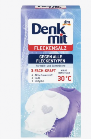 Denkmit  Fleckenentferner Salz fur Weiss- & Buntwasche, Соль для выведения пятен для белого и цветного белья, 500 г