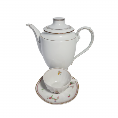 Набор для чая винтажный: чайники Schrinding Bavaria / Коллекция &quot;Hannelore&quot; и чайная пара Parrier Fils Paris, фарфор, Германия, 1970-80гг.