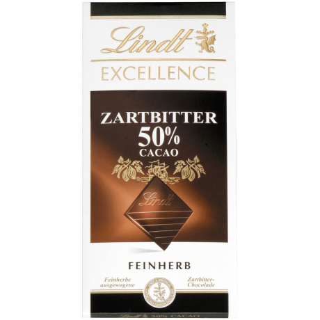 Lindt Excellence 50% Темный шоколад 100г
