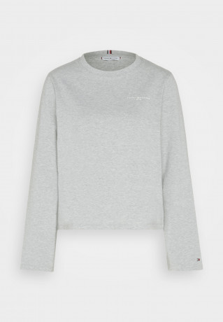 Tommy Hilfiger MINI LOGO Long sleeved top light grey MINI LOGO Топ с длинными рукавами светло-серый
