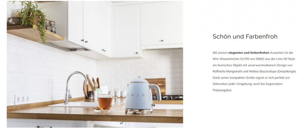 SMEG SMEG Wasserkocher SMEG Wasserkocher Edelstahl 0,8 L Fassung, 1400 W, Wasser Kocher, 1400,00 W, 360° Basis, BPA- Frei, elektrischer Wasser Kocher Klein Mini  Чайник SMEG Чайник SMEG, нержавеющая сталь, емкость 0,8 л, 1400 Вт, водоварка, 1400,00 Вт, ос