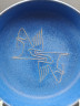 Тарелка декоративная винтажная Karlsruher / Lebensversicherung A-G, золотой асбтрактный декор на синем, керамика, 21 см, Германия, 1970-80гг.