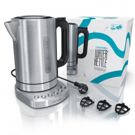 Arendo Arendo Wasserkocher, 1,7 l, 3000 W, Edelstahl, Schnellkoch, einstellbare Temperatur, Warmhaltefunktion Чайник Arendo, 1,7 л, 3000 Вт, нержавеющая сталь, для быстрого приготовления, с регулируемой температурой и функцией поддержания тепла