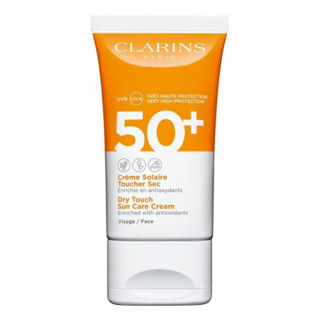 Clarins Creme Solaire Toucher Sec Visage LSF 50+  Крем Solaire Toucher Sec Visage SPF 50+