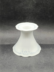 Подсвечник винтажный миниатюрный Seltmann Weiden Bavaria / Коллекция Julia, с тонким голубым узором, фарфор, 8.5 х 9 см, Западная Германия, 1970-80гг.