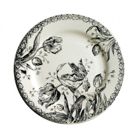 Gien Fayencerie Gien 'Tulipes Noires' Fruhstucksteller 21,8 cm Gien "Tulipes Noires" Тарелка для завтрака 21,8 см