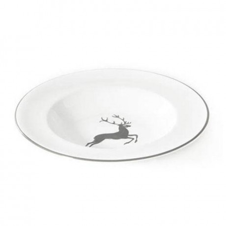 Gmundner Keramik Gmundner Keramik Grauer Hirsch Suppenteller Gourmet d: 24 cm / h: 4 cm Суповая тарелка Gmundner Ceramics Grey Deer Gourmet d: 24 см / высота: 4 см