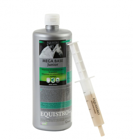 EQUISTRO SET: Mega Base Junior 1000ml + MEGA BASE 3kg, Набор для лошадей Equistro: Mega Base Junior 1 л + Mega Base 3 кг, жидкость + порошок, для роста, развития и ежедневного баланса лошадей и жеребят, комплекс витаминов и минералов