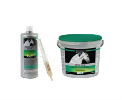 EQUISTRO SET: Mega Base Junior 1000ml + MEGA BASE 3kg, Набор для лошадей Equistro: Mega Base Junior 1 л + Mega Base 3 кг, жидкость + порошок, для роста, развития и ежедневного баланса лошадей и жеребят, комплекс витаминов и минералов