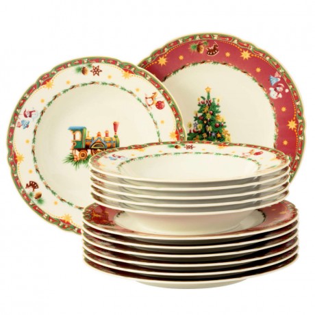 Seltmann Weiden Seltmann Weiden Marie-Luise Weihnachtsnostalgie Tafelservice 12-tlg. Seltmann Weiden Marie-Luise Рождественский столовый сервиз, 12 предм.
