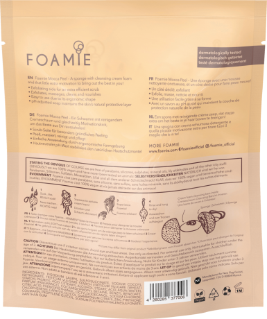 Foamie Schwamm mit Duschpflege Mocca Peal Губка для ванной Кофе Мокка, 1 шт.