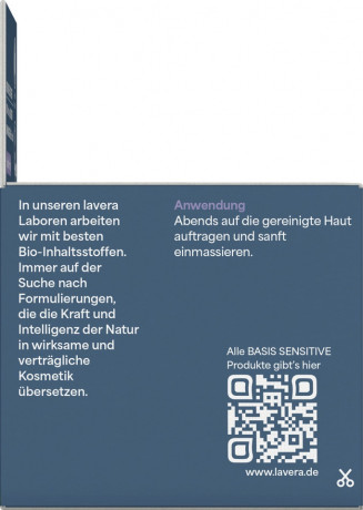LAVERA Basis Sensitiv Beruhigende Nachtcreme, 50 ml, Лавера Ночной крем для лица успокаивающий, био-алоэ вера и масло виноградной косточки, 50 мл