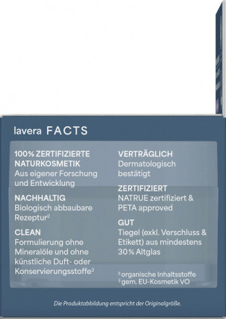 LAVERA Basis Sensitiv Beruhigende Nachtcreme, 50 ml, Лавера Ночной крем для лица успокаивающий, био-алоэ вера и масло виноградной косточки, 50 мл
