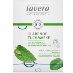 LAVERA Klarende Tuchmaske, 21 ml, Лавера Тканевая маска для лица для глубокого очищения, фермент папайи, 21 мл